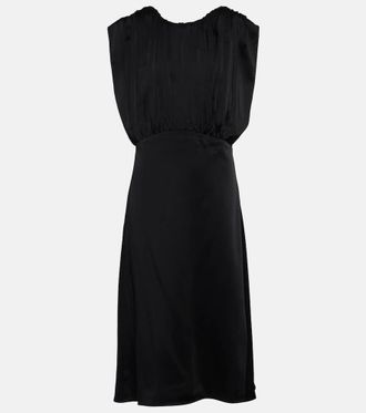 Jil Sander Draped satin midi dress