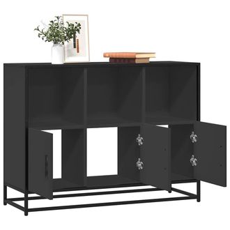 Berkfield Home Sideboard Black 100x35x76 cm Engineered Wood | Size: 100 x 35 x 76 cm