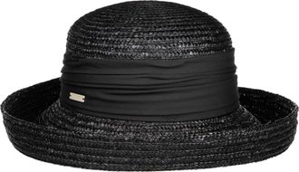 Seeberger Dilara Straw Hat Women´s Cuffed (One Size - Black-Black)
