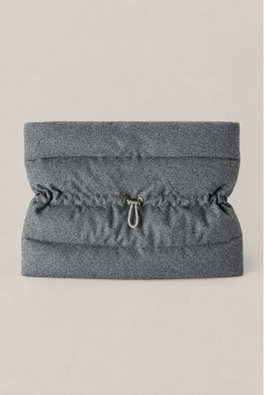 Brunello Cucinelli Womens Grey Wool Knit Neck Warmer