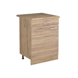 Vicco Mueble Bajo De Cocina R-line, Sonoma/roble Dorado, 60 Cm Con Caj&oacute;n Encimera Roble Dorado, Vicco