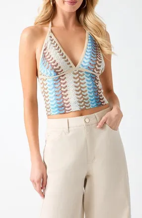 Guess Fearn Halter Top in Fb5B-Open at Nordstrom, Size X-Large