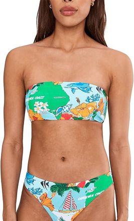 Seafolly Viva Vacation Bandeau Womens Clothing Powder Blue : AUS 14 (US Womens 10), Elastane/Nylon
