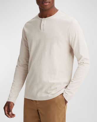 Vince Mens Sueded Jersey Henley Shirt