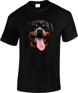 Bang Tidy Clothing Mens Cute Rottweiler Dog T Shirt Black-XXL