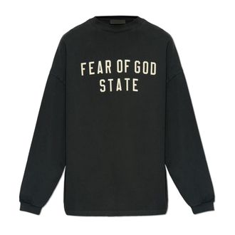 Fear of God Sweatshirts, male, Black, Size: M Heavy Longsleeve Tee