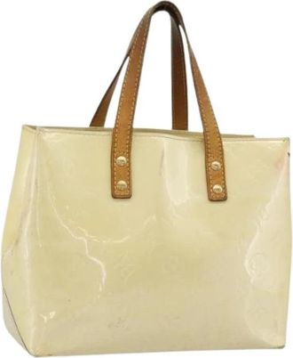 Louis Vuitton Pre-owned Patent Leather Hand Bag - Dames - Vintage Handtas - Beige - ONE Size - Leer - Vintage