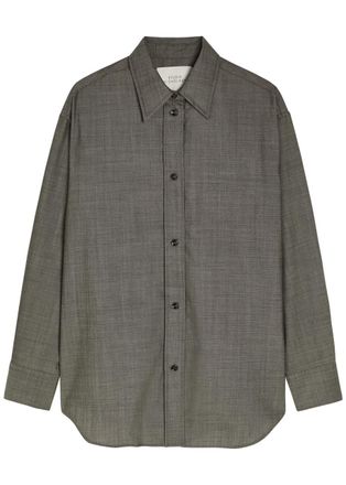 STUDIO NICHOLSON Rouen Wool Shirt - Grey - 10 (UK10 / S)