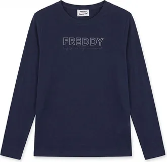 Freddy T-shirt manica lunga con logo in perline