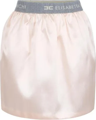 Elisabetta Franchi Rokken, Dames, Roze, XS, Zijden Gazar Minirok