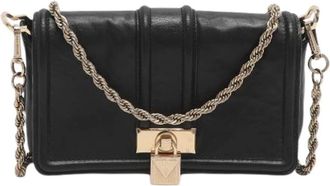 Michael Kors Pre-owned Cross Body Bags, female, Black, Size: ONE SIZE Pre-owned Leather Cross Body Bag