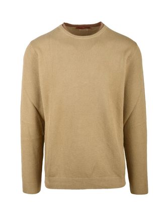 Daniele Fiesoli Beige Textured Cotton Pullover