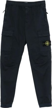 Stone Island Stretch-TC twill cargo pants - Blue