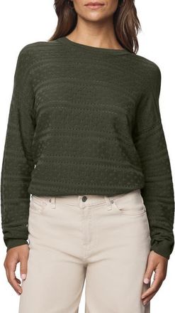 Splendid Georgie Oversize Pointelle Sweater in Green Spruce at Nordstrom, Size Large
