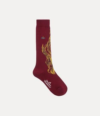 Vivienne Westwood Sock Flame Red 9-11 Unisex
