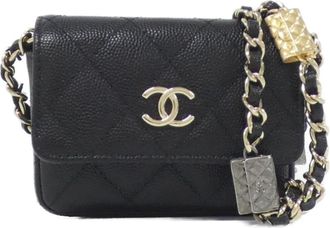 Chanel Black Grained Calfskin Fanny Pack (Pre-Owned)