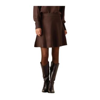 Y.A.S Y.a.s, Dames, Rokken, Bruin, Maat: XS Viscose