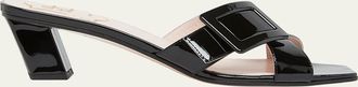 Roger Vivier Belle Vivier Cross-Strap Leather Sandals