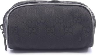Gucci Black Canvas Leather Pouch (Pre-Owned)