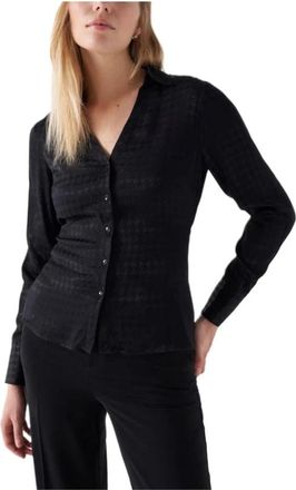 Salsa Zwarte Blouse Elegante Silhouet - Dames - Overhemden - Zwart - XS - Overhemden