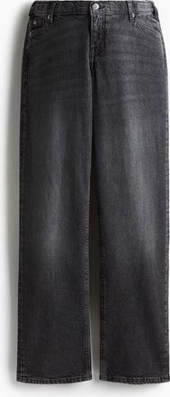 H&M MAMA Before & After Straight Low Jeans - Dunkles Denimgrau
