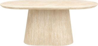 Kare Design Mesa travertino 180 x 90 cm 6 plazas de cer&aacute;mica beige