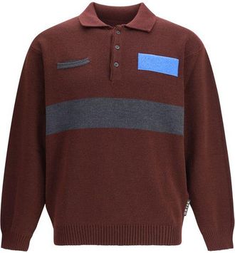 GR10K Bordeaux Wool Polo Mens Shirt
