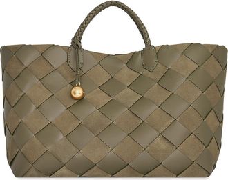 Rebecca Minkoff Mini Frankie Woven Leather Tote in Willow at Nordstrom