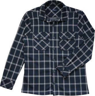 Benson Vienna Button Up Shirt In Navy Plaid