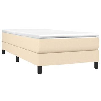 vidaXL Estructura De Cama Sin Colch&oacute;n Tela Crema 80x200 Cm Vidaxl