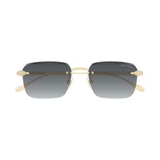 Montblanc Rimless Square Sunglasses With Gold-Toned Metal Accents