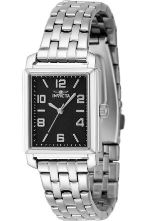Invicta Vintage 46663 Dames Horloge - Waterdicht - Analoog - Quartz Uurwerk - Roestvrij Staal met zwarte Wijzerplaat -24mm