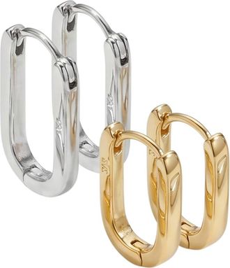 Argento Vivo Oblong Set of 2 Earrings in Two Tone at Nordstrom