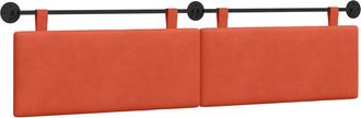 vidaXL Cabecero Colgante Rojo Naranja Tela De Pana Vidaxl