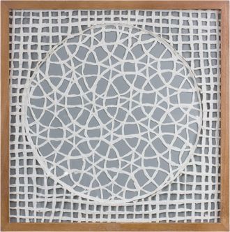 Melrose International Framed Paper Mache Wall Art (Set of 2) - Grey, White