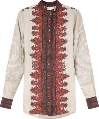 Pierre-Louis Mascia Aloe Longsleeve Shirt - Dames - Overhemden - Veelkleurig - XS - Overhemden