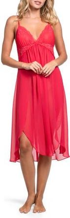 In Bloom by Jonquil Lace Chiffon Nightgown in Red at Nordstrom Rack, Size X-Large
