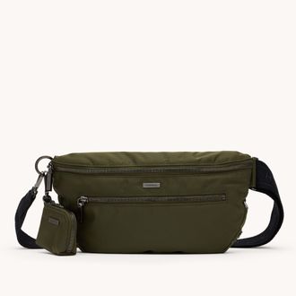 Hammitt Hammitt Charles Crossbody Jade Nylon Gunmetal Lrg