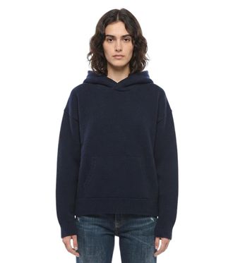 Dsquared2 Blue Knitted Hood Sweater