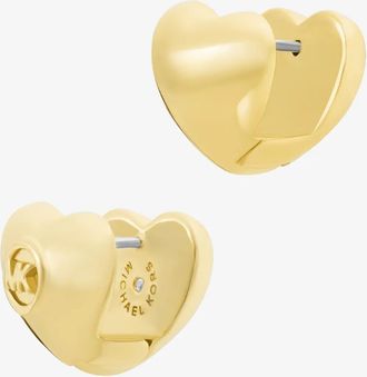 Michael Kors Puffy Heart Huggie Earrings