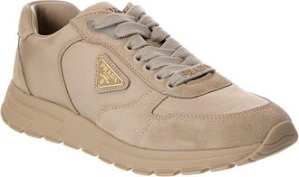 Prada Nylon & Suede Sneaker