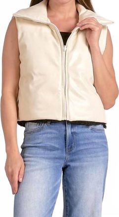 Elan Reversible Vest In White Black