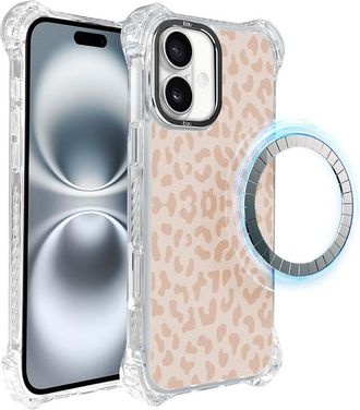 OEM Funda Ibizu Dropguard Ultra Para Iphone 16 Plus Con Magsafe, Estilo Bohemio, Delicado Estampado De Leopardo