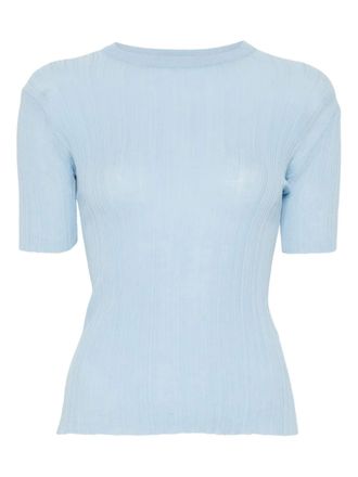 Manuel Ritz ribbed T-shirt - Blue