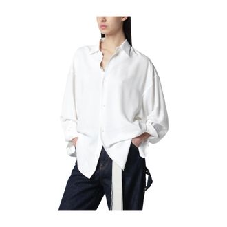 Darkpark Shirts, female, White, Size: S Carla Oversize Gauze Shirt
