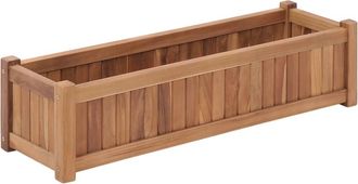 vidaXL Arriate Elevado Madera Maciza De Teca 100x30x25 Cm Vidaxl