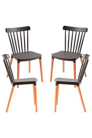 Regalos Miguel Packs Sillas Comedor - Pack 4 Sillas Leka - Gris Oscuro