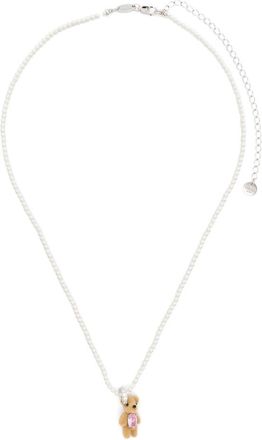 Yvmin Mini Flocked Bear Necklace
