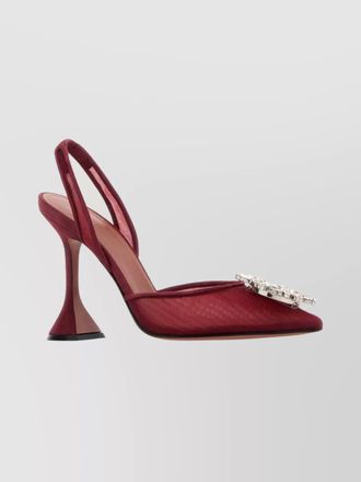 Amina Muaddi mesh slingback pumps
