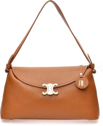 Anna Luchini Brown Rundleer Tas
